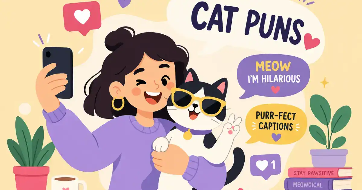 Funny Cat Puns for Instagram Captions